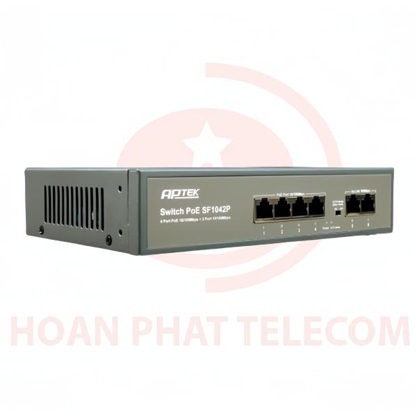 APTEK SF1042P - Switch 4 port PoE