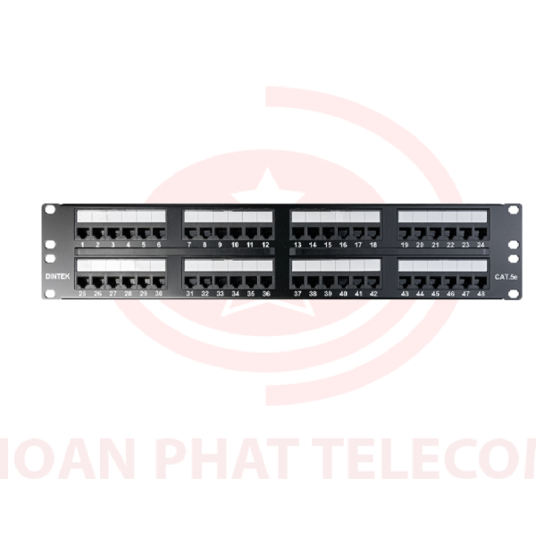 Patch panel CAT.5e 48 Port, 2U, 19"