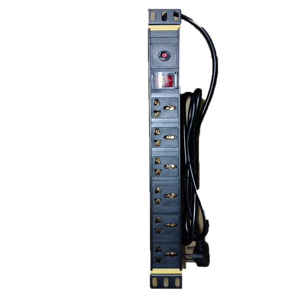 Ổ cắm dạng PDU 8 lỗ 10A, Công tắc, bắt rack, vỏ nhôm