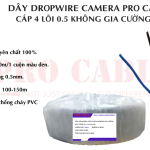 DÂY CAMERA PRO CABLE CÁP 4 LÕI 0.5 KHÔNG GIA CƯỜNG 200m (Model: 4x1x0.5 KDT Trong nhà)