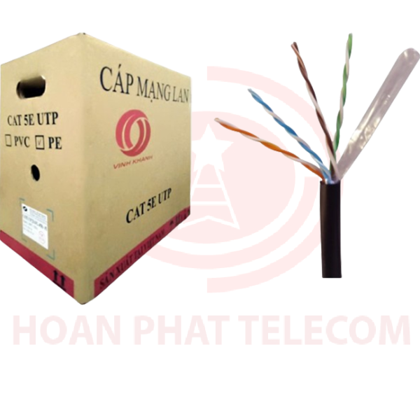 Cáp LAN CAT 5 UTP 25AWG 4PRS - PE Không cường lực