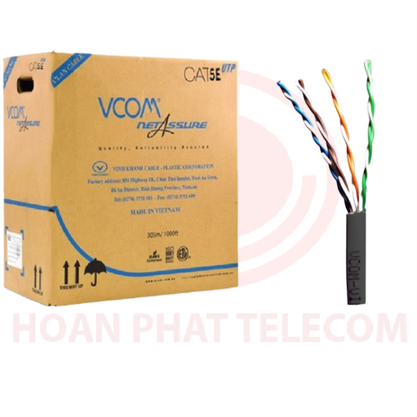 Cáp LAN CAT 5 UTP 24AWG 4PRS - PE Không cường lực