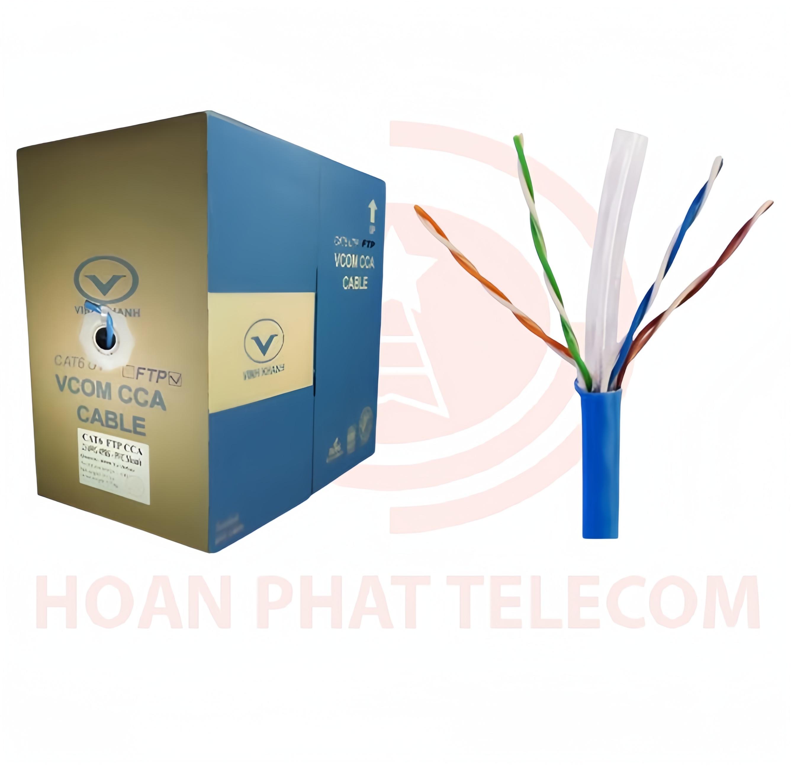 Cáp mạng VCOM CAT6 UTP CCA CAMERA